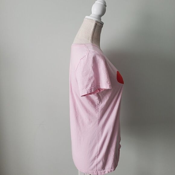 FRUIT OF THE LOOM  WOMEN'S VALENTINES DAY OR EMOJI TEE SHIRT SIZE MEDIUM - Picture 3 of 5